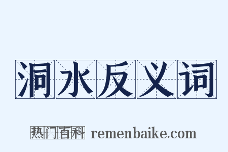 洞水反义词是什么意思的图片